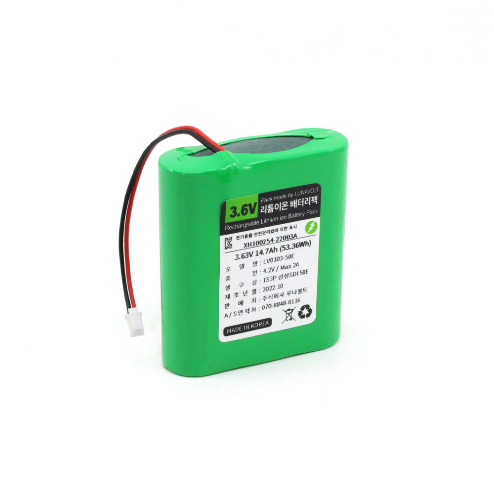 3.64V 1S3P 14,400mAh