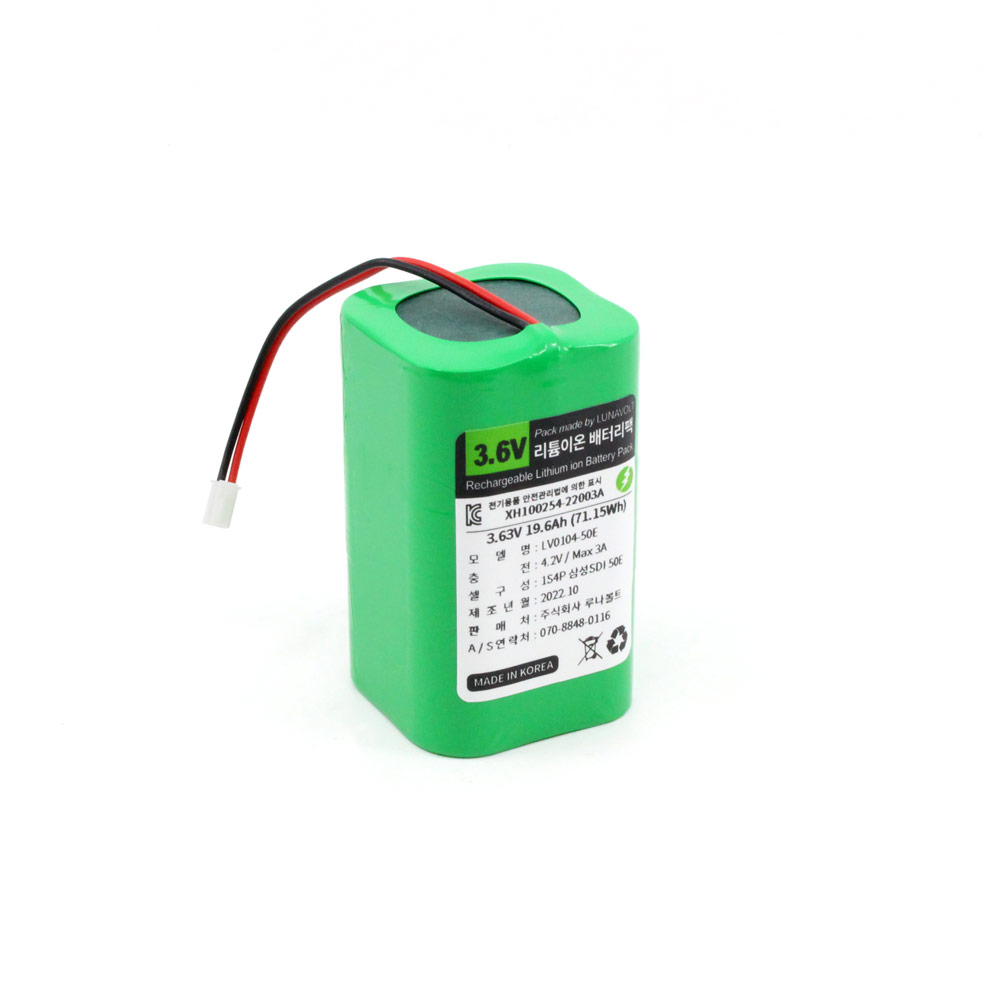 3.64V 1S4P 19,200mAh